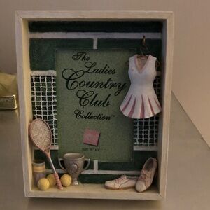 Tennis Themed Shadow Box Photo Frame Decor